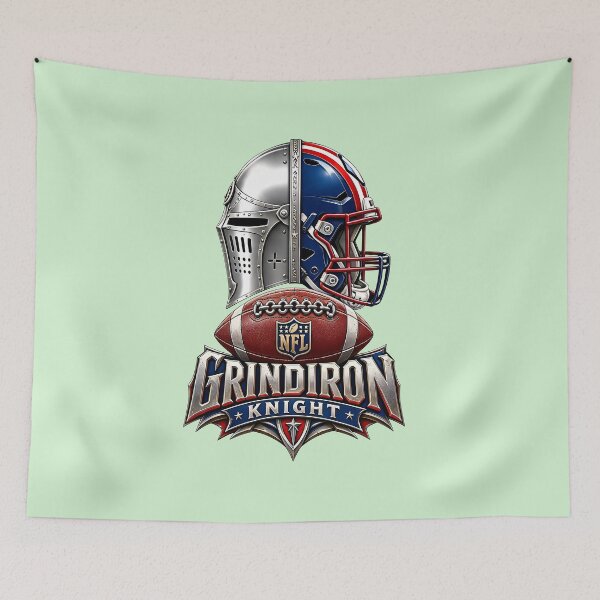 Item preview, Grindiron Knight – Medieval Warrior American Football Emblem designed and sold by Abeshinobi.