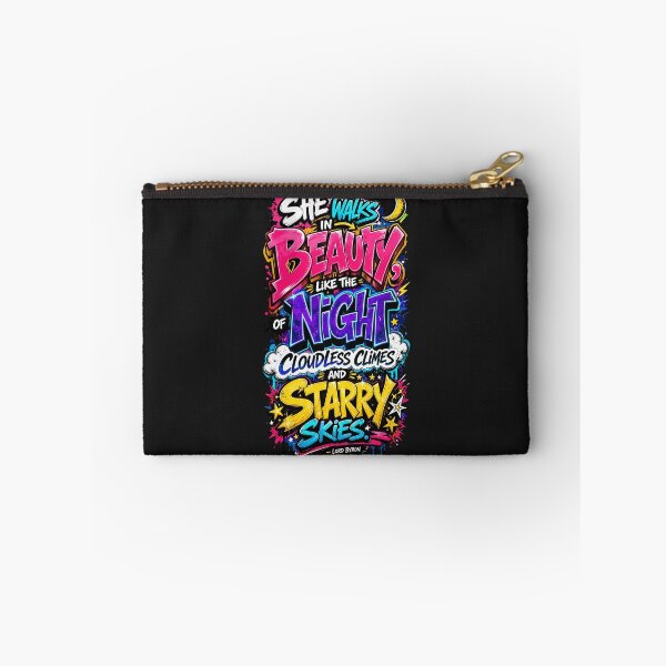Item preview, She Walks In Beauty Lord Byron Graffiti Art Poetry Design designed and sold by CozyPaletteShop.