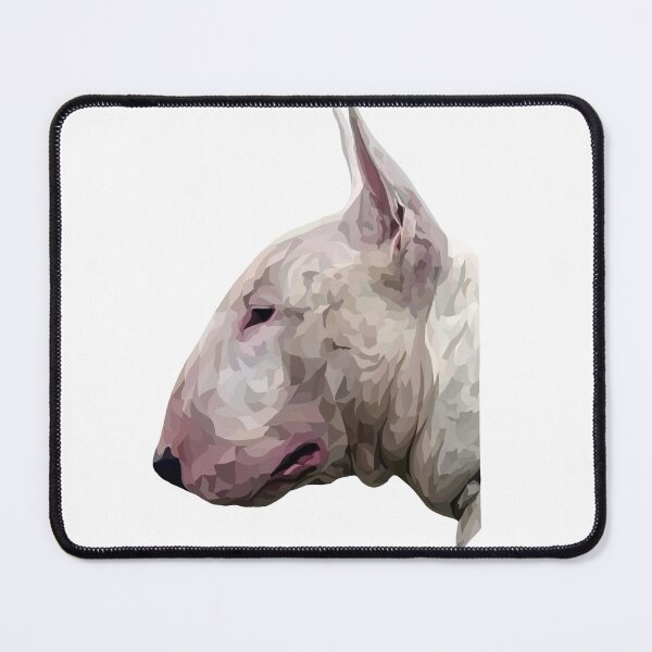 Item preview, White English Bull Terrier Geometric Design – Side Profile Illustration, Transparent Background  designed and sold by Wheel and Woof.
