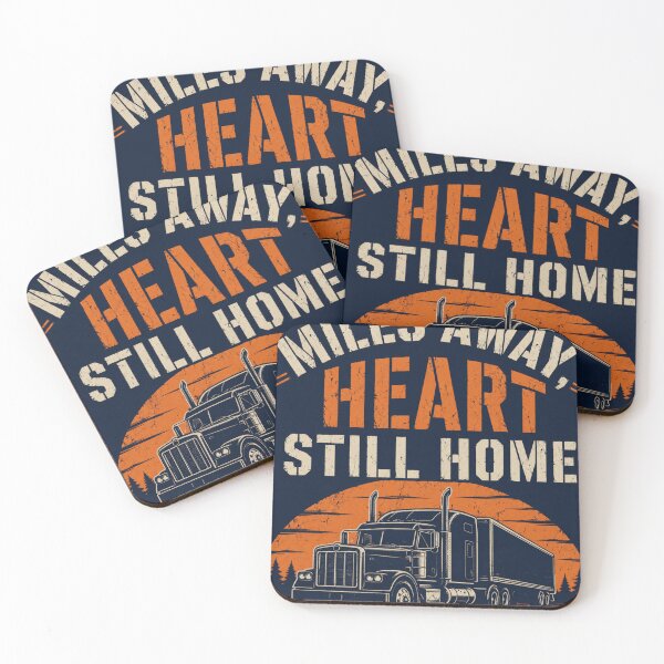 Item preview, Miles Away Heart Still Home Trucker Design designed and sold by Haque Desigens.