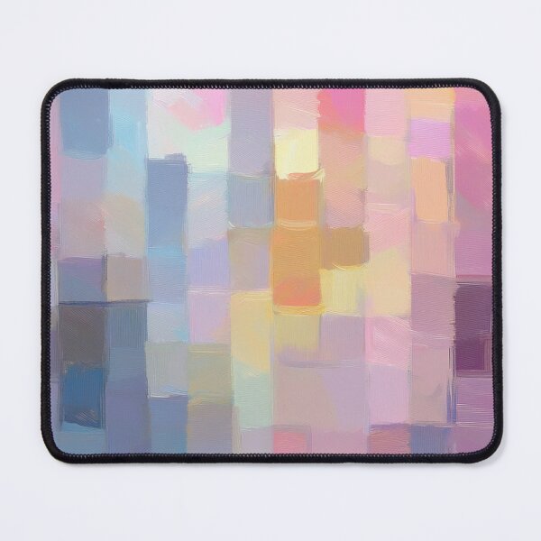 Item preview, Abstract pastel block pattern geometric Modern decor, blush pink and dusty blue minimalist watercolour painting contemporary art decor designed and sold by navitalidesign.