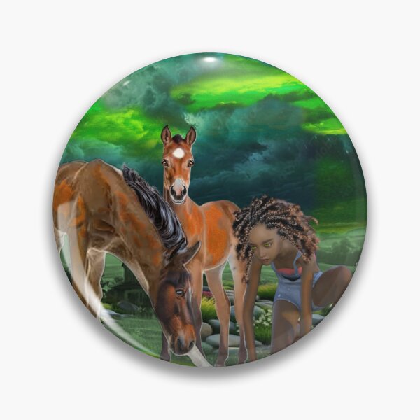 Item preview, A Girl, An Apple, and Two Colts designed and sold by Patricia Brown.