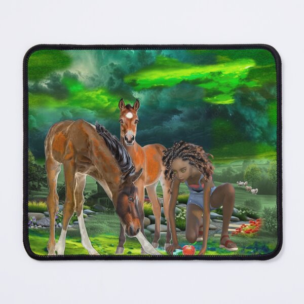 Item preview, A Girl, An Apple, and Two Colts designed and sold by Patricia Brown.