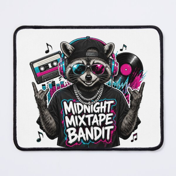 Item preview, Midnight Mixtape Bandit Raccoon Music Lover designed and sold by Kolibra.