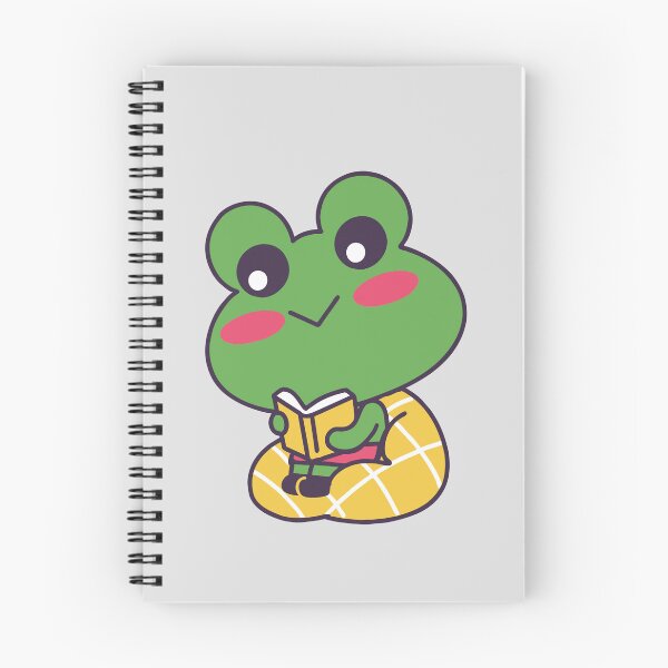 Item preview, Kawaii Frog Reading a Book – Cute Cozy Bookworm Frog designed and sold by Rush2Buy.
