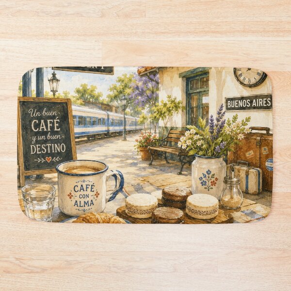 Item preview, Coffee at the Station – Coffee and Croissants | Argentine Flavors designed and sold by Esencia Argentina.