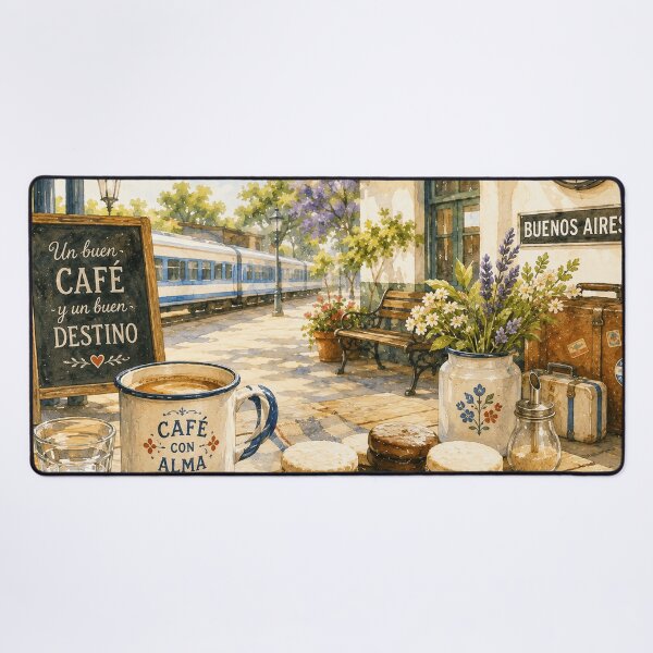 Item preview, Coffee at the Station – Coffee and Croissants | Argentine Flavors designed and sold by Esencia Argentina.