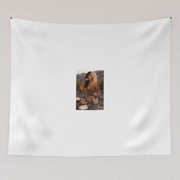 Item preview, Woman making s'mores by campfire at sunset designed and sold by CathryneDelamort.