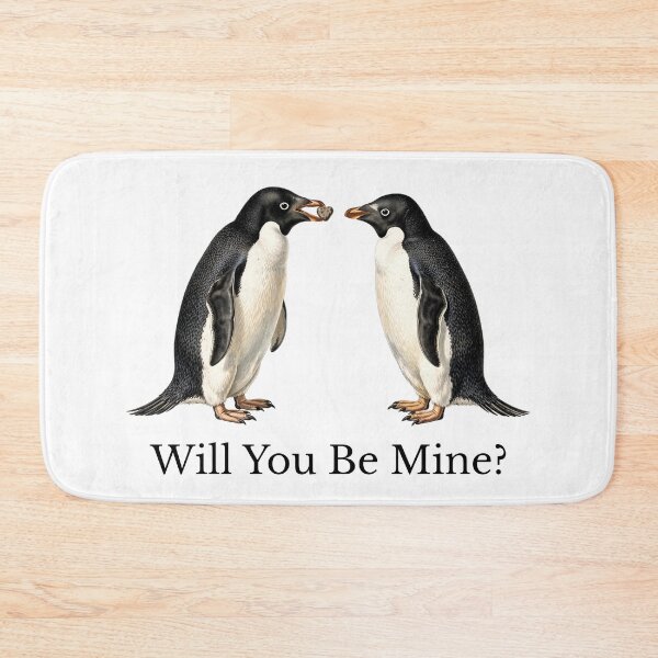 Item preview, Will You Be Mine? Adelie Penguin Pebble Proposal - Birdwatcher Valentine designed and sold by Neurospicy Trolls.