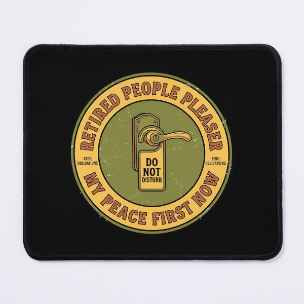 Item preview, Retired People Pleaser Peace First Retro Badge designed and sold by DuckOddity.