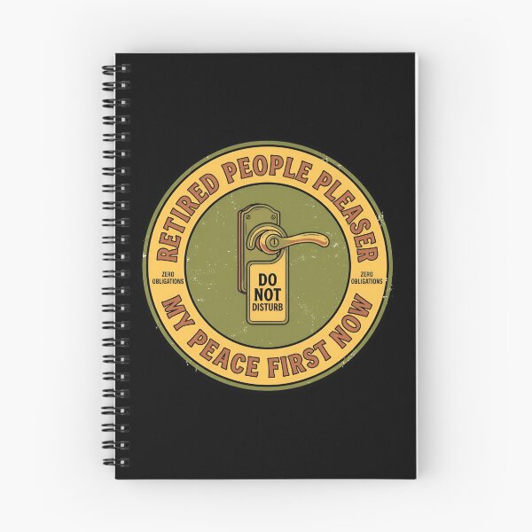 Item preview, Retired People Pleaser Peace First Retro Badge designed and sold by DuckOddity.