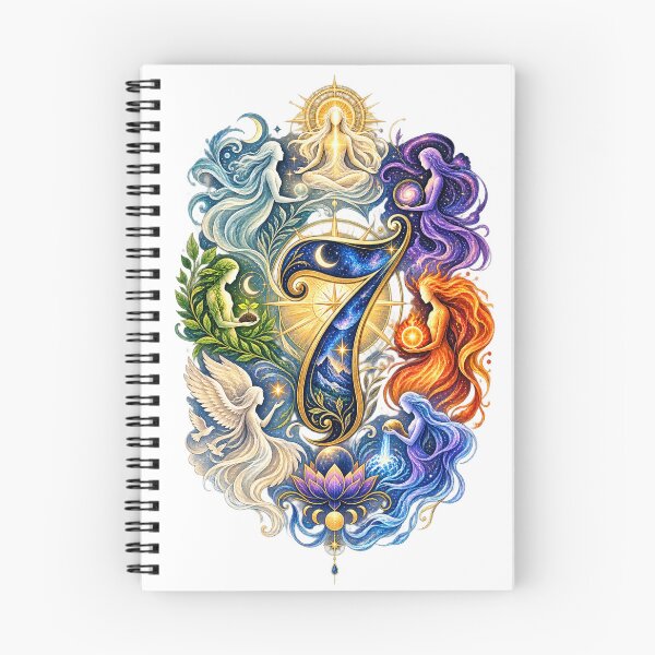 Item preview, Seven Souls Dreamlike Spiritual Numerology Art designed and sold by NovaMoodCo.