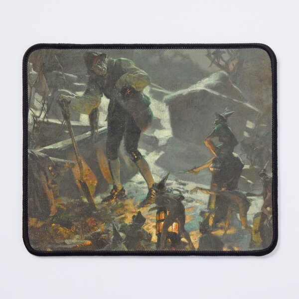 Item preview, Edgar Bundy (British, 1862-1922) The grave digger and the elves designed and sold by Vintage Designs +.
