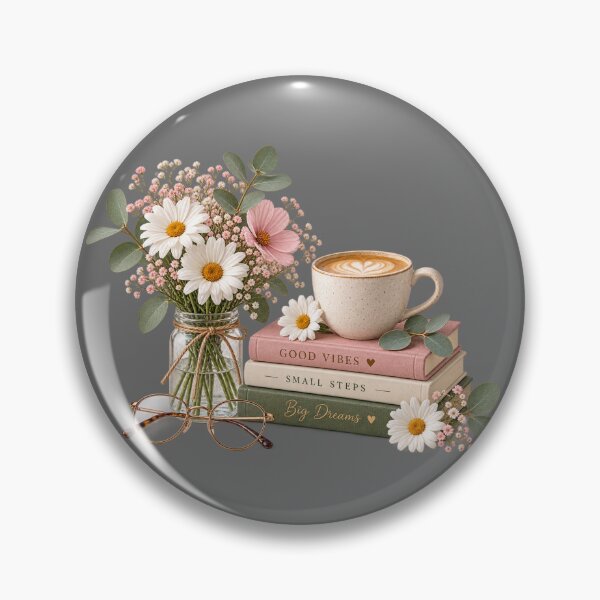 Item preview, Good Vibes Small Steps Big Dreams | Floral Cozy Design designed and sold by TinyHeroLab.