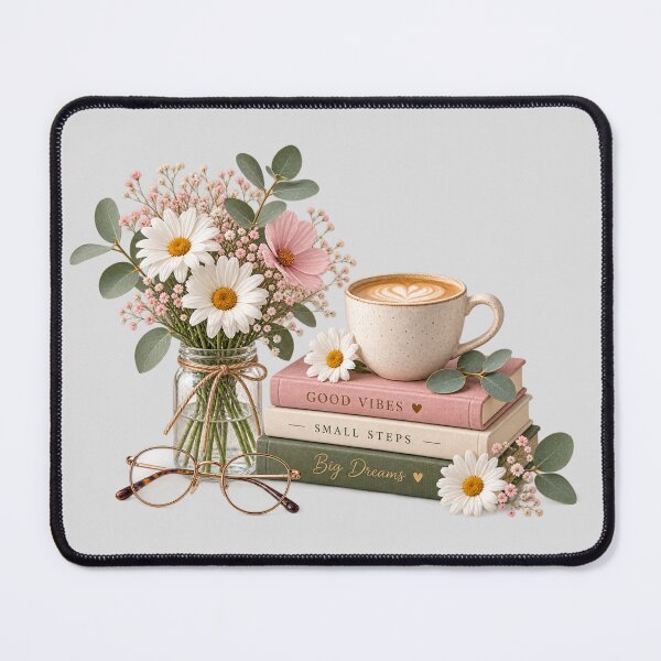 Item preview, Good Vibes Small Steps Big Dreams | Floral Cozy Design designed and sold by TinyHeroLab.