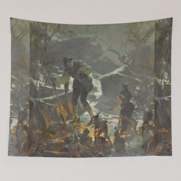 Item preview, Edgar Bundy (British, 1862-1922) The grave digger and the elves  designed and sold by Vintage Designs +.