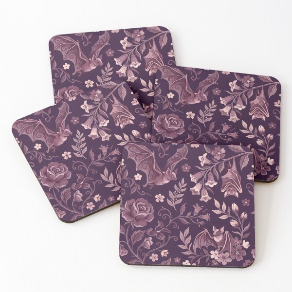 Item preview, Bats and Blooms - Botanical Seamless Halloween Pattern designed and sold by inkaylindesign.