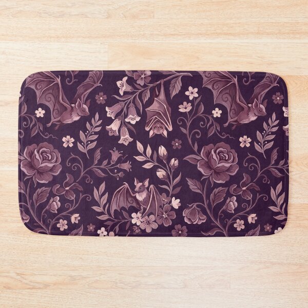 Item preview, Bats and Blooms - Botanical Seamless Halloween Pattern designed and sold by inkaylindesign.