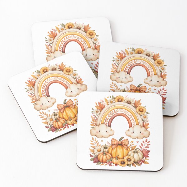 Item preview, Cute Autumn Rainbow and Pumpkins designed and sold by jkrphoto.