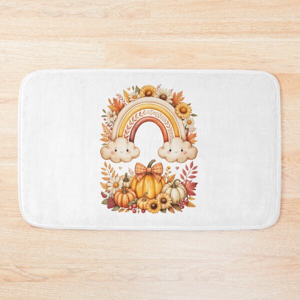 Item preview, Cute Autumn Rainbow and Pumpkins designed and sold by jkrphoto.