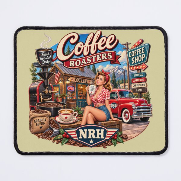 Item preview, Vintage metal sign NRH Coffee Roasters designed and sold by Normandy Road Heritage.
