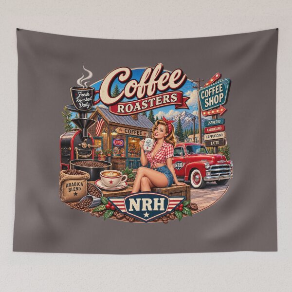 Item preview, Vintage metal sign NRH Coffee Roasters designed and sold by Normandy Road Heritage.