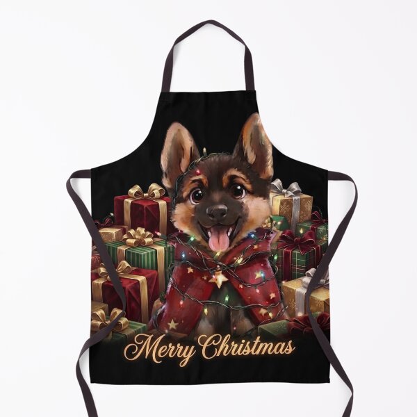 Item preview, Cute German Shepherd Puppy with Christmas Gifts Merry Christmas designed and sold by SilentFlower.