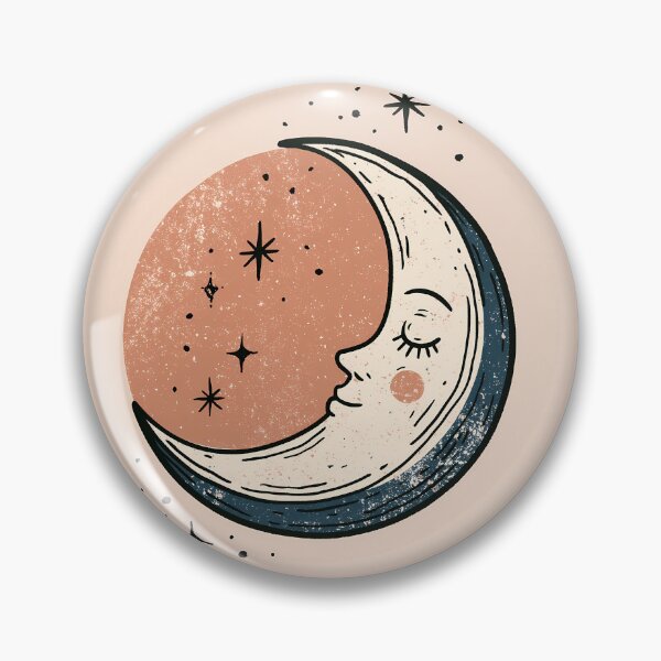 Item preview, Celestial Crescent Moon Art – Vintage Mystical Lunar Boho Illustration designed and sold by FrostyFrisby.