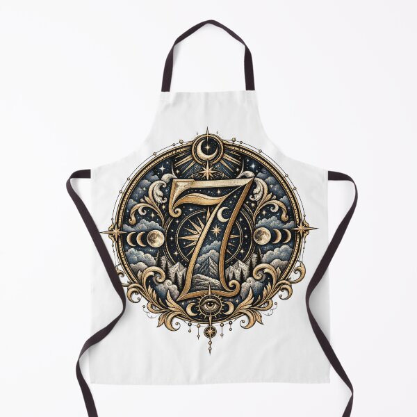 Item preview, Mystic Seven Vintage Numerology Emblem designed and sold by NovaMoodCo.
