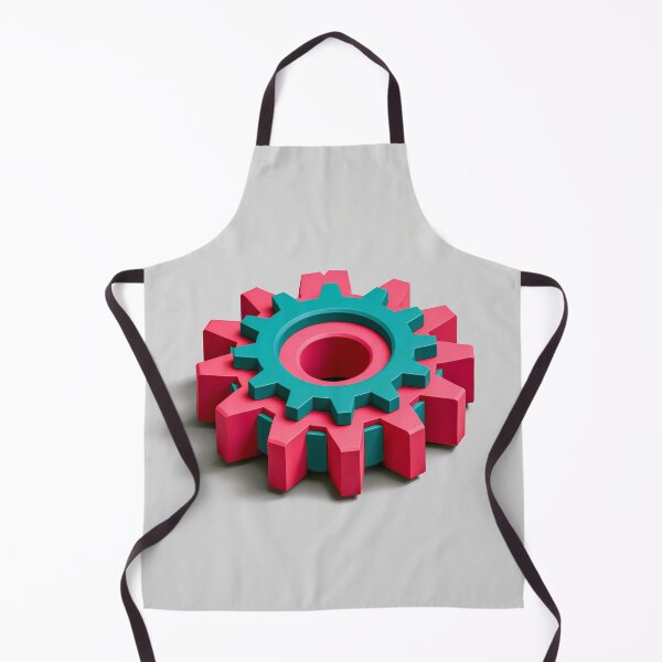 Item preview, Colorful 3D Gear Cog – Pink and Teal Mechanical Engineering Design designed and sold by FrostyFrisby.