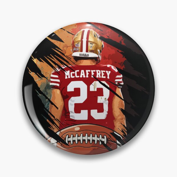 Item preview, Christian McCaffrey Football Back View Artwork with Jersey Number 23 designed and sold by Zigmak.
