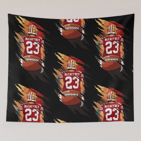 Item preview, Christian McCaffrey Football Back View Artwork with Jersey Number 23 designed and sold by Zigmak.