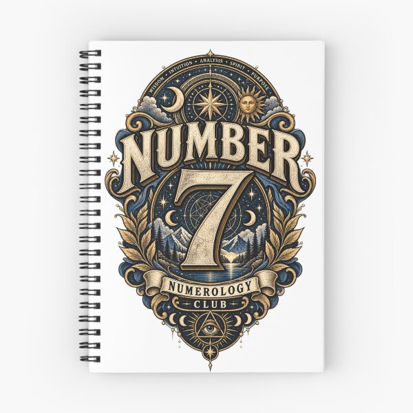 Item preview, Numerology Club 7 Vintage Retro Number Design designed and sold by NovaMoodCo.
