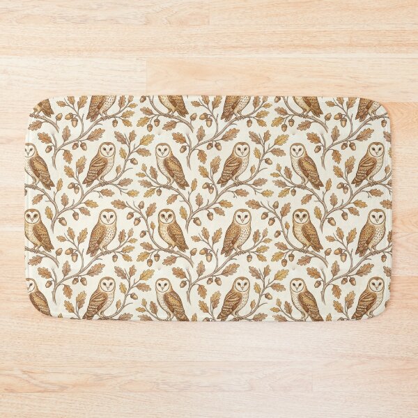 Item preview, Autumn Owls - Botanical Seamless Halloween Pattern designed and sold by inkaylindesign.