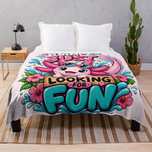 Item preview, Cute Axolotl "I Am Just Looking For Fun" designed and sold by BLUESKY11a.