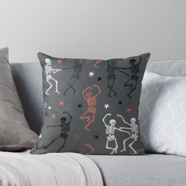 Item preview, Skeleton Dance - Hand Drawn Seamless Halloween Pattern designed and sold by inkaylindesign.