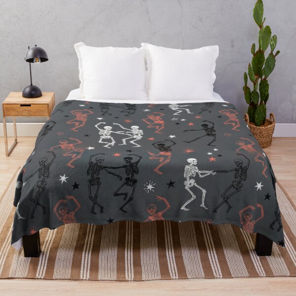 Item preview, Skeleton Dance - Hand Drawn Seamless Halloween Pattern designed and sold by inkaylindesign.