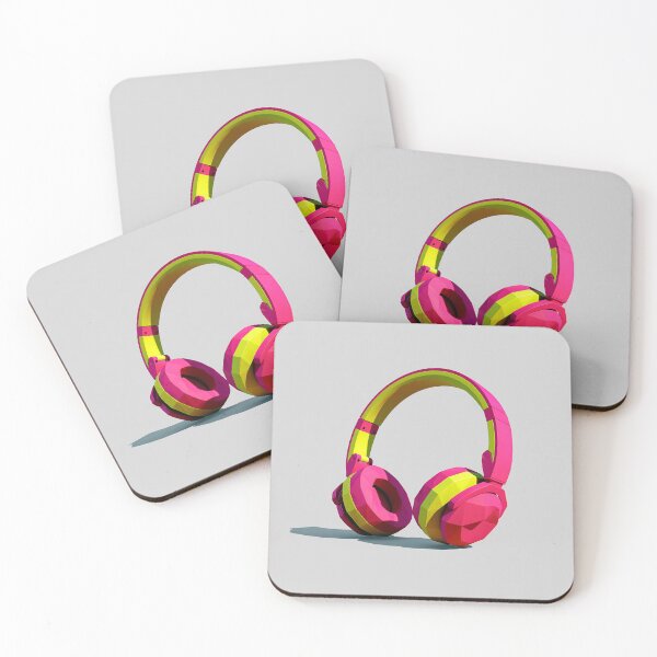 Item preview, Bold Neon Pink and Lime Green 3D Headphones designed and sold by FrostyFrisby.