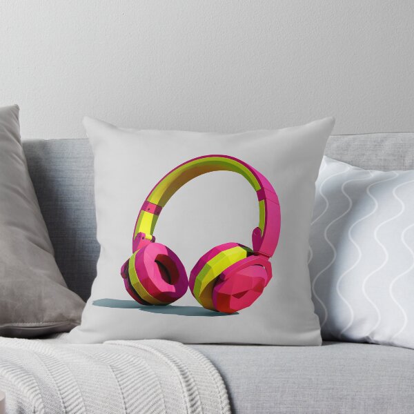 Item preview, Bold Neon Pink and Lime Green 3D Headphones designed and sold by FrostyFrisby.