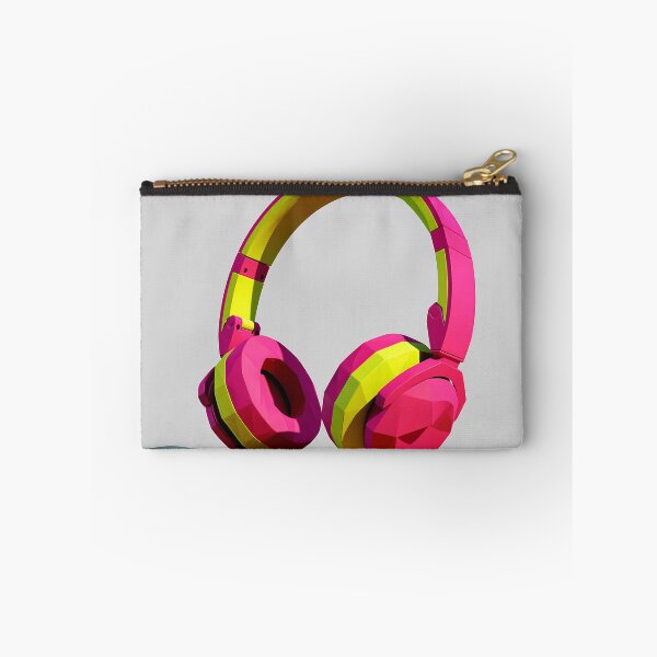 Item preview, Bold Neon Pink and Lime Green 3D Headphones designed and sold by FrostyFrisby.