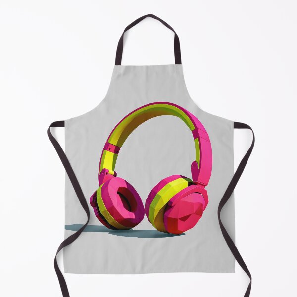 Item preview, Bold Neon Pink and Lime Green 3D Headphones designed and sold by FrostyFrisby.