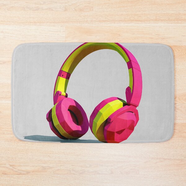 Item preview, Bold Neon Pink and Lime Green 3D Headphones designed and sold by FrostyFrisby.