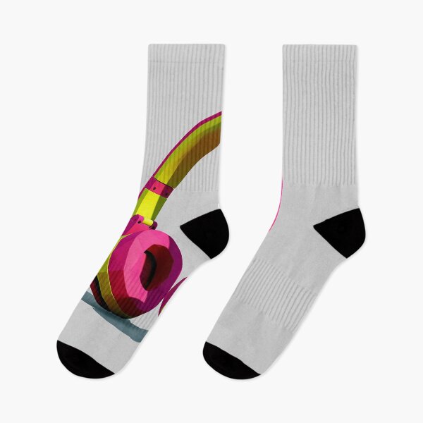 Item preview, Bold Neon Pink and Lime Green 3D Headphones designed and sold by FrostyFrisby.