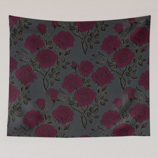 Item preview, Gothic Roses - Luxury Seamless Halloween Pattern designed and sold by inkaylindesign.