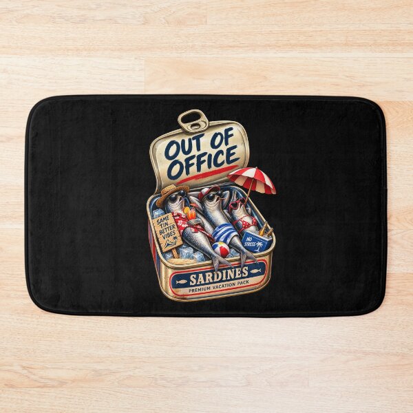Item preview, Out of Office Sardines – Funny Summer Vacation designed and sold by Cardio Boutique.