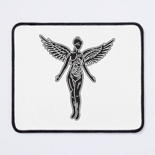Item preview, Nirvana In Utéro Iconic Anatomical Angel Line Art designed and sold by kuasmasker.