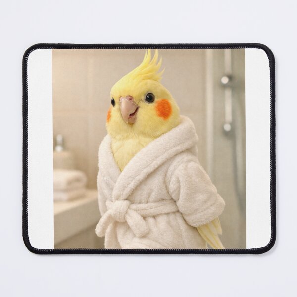 Item preview, Snug Bathrobe Lutino Cockatiel designed and sold by Sillytoe.