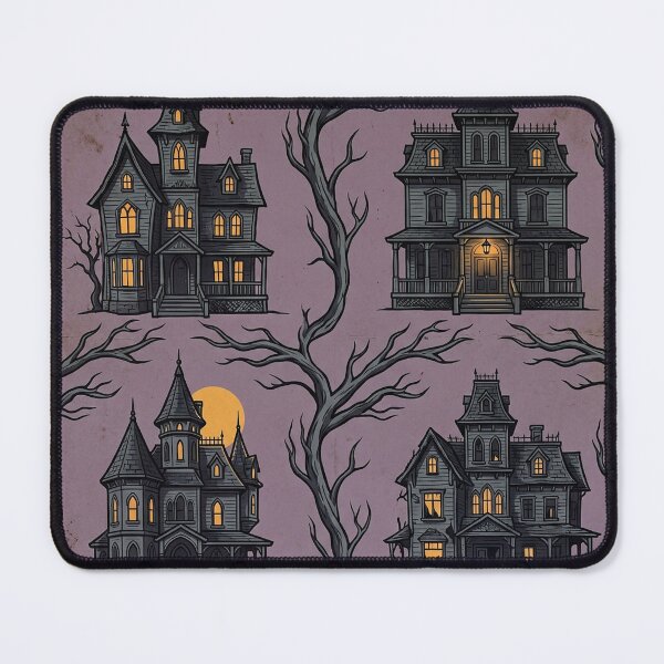 Item preview, Haunted Mansion - Vintage Seamless Halloween Pattern designed and sold by inkaylindesign.