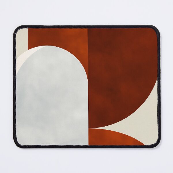 Item preview, Terracotta and Ivory Abstract Geometric Minimalist Art designed and sold by FrostyFrisby.