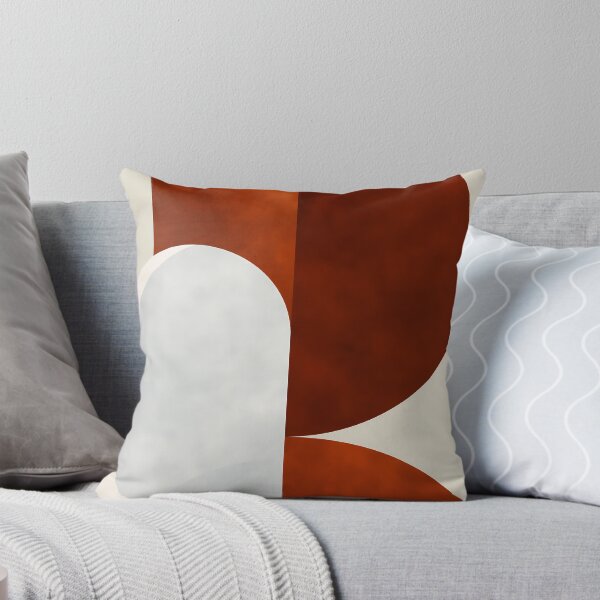 Item preview, Terracotta and Ivory Abstract Geometric Minimalist Art designed and sold by FrostyFrisby.